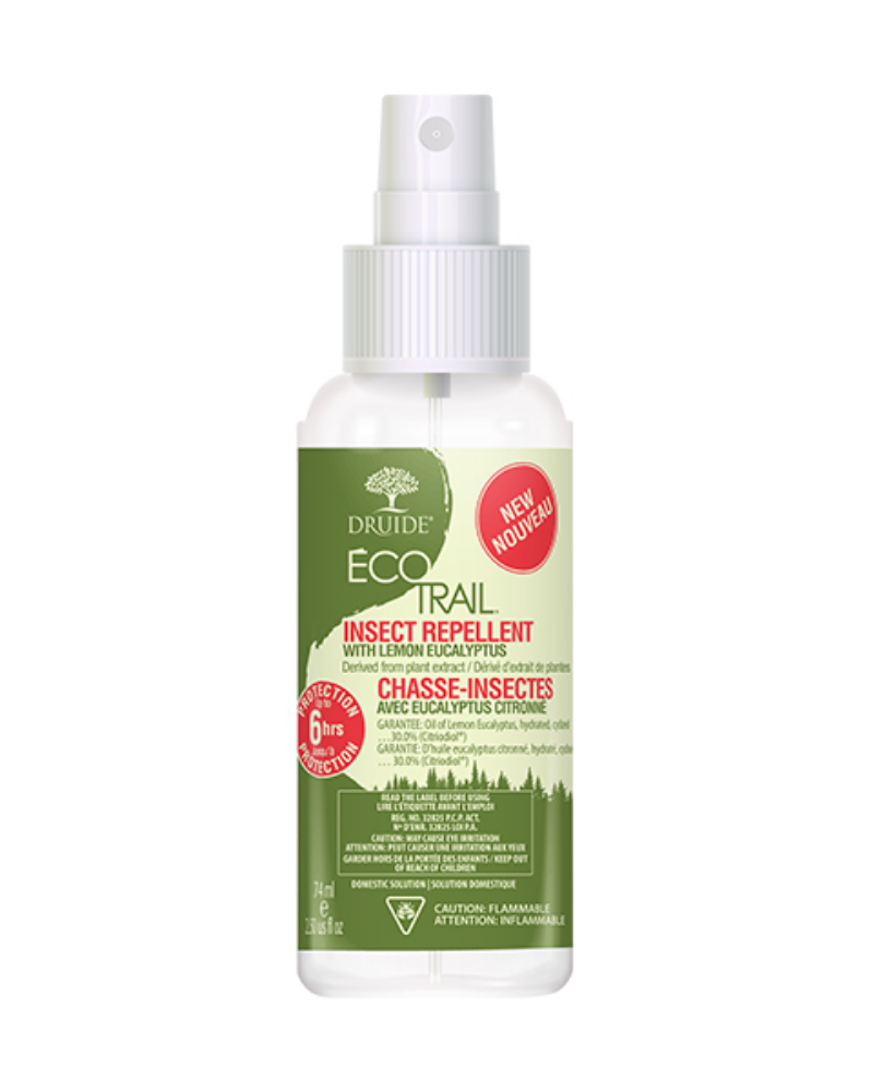 Registered with Health Canada and the EPA, Lemon Eucalyptus is the most effective plant-based repellent available on the market. With a pleasant scent and feel, it offers efficient protection against insects such as mosquitoes, biting flies and deer ticks, without the use of synthetic ingredients such as active deet.