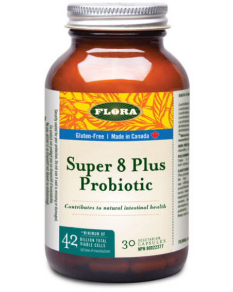 Up your intake of a key probiotic strain with Flora’s Super 8 Plus Probiotic. This probiotic blend is designed with a high concentration of Lactobacillus acidophilus to support the gastrointestinal health of the small intestine and help maintain a healthy yeast balance.