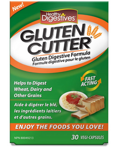 Gluten Cutter Digestive Formula Helps to Digest Wheat, Dairy and Other Grains.  Gluten is All Around Us!  Gluten’s versatility in adding consistency, shape and texture to food has attributed to its widespread use across many non-grain foods. Prepared Food: Gluten hides in a number of processed foods, such as salad dressings and marinades. It's a common ingredient in soy sauce, since the soy is fermented on wheat, and in gravy, since wheat flour thickens the sauce. You may also find gluten in lunch meats or 