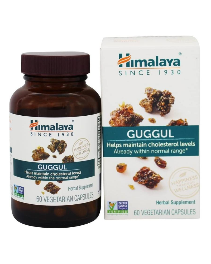 Himalaya Guggul uses a combination of Guggul oleo gum resin extract, Guggul stem powder and Guggul supercritical CO2 oleo gum resin extract, instead of just the simple crushed Guggul you may find on its own in other supplements.
