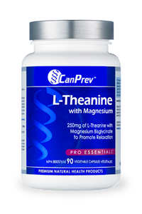 CanPrev - L-Theanine with Magnesium - 90 Vegetable Capsules -Promotes a restful, relaxed state without diminishing alertness. A product that soothes an anxious mind and at the same time helps you stay focused and productive.