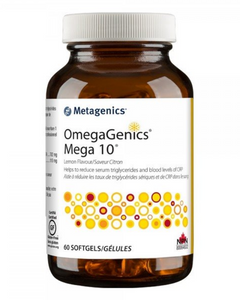 OmegaGenics Mega 10 helps to reduce serum triglycerides and blood levels of C-reactive protein, an inflammatory marker protein.