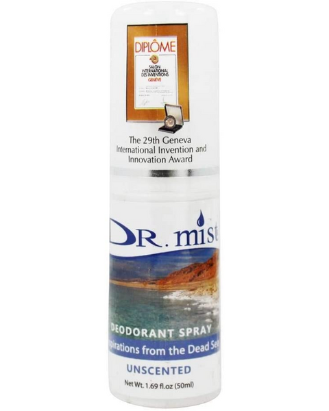 "DR. Mist" utilizes just pure water, concentrated salt and minerals ala those found in the Dead Sea. This formulation uses the principle of Physics that resulted in a fluid spray that evaporates.0.4 times faster than ordinary water. Once the fluid evaporates it leaves a thin layer or residue of very fine powder - a combination of salt and minerals on the skin. The fine powdery residue covers the epidermis and act as an effective bactericidal shield that effectively kills-off any bacteria living on or come i
