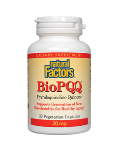 PQQ has antioxidant and B-vitamin-like activity, with a wide range of benefits for the brain and body. It promotes cognitive health and memory by combatting mitochondrial dysfunction and protecting neurons from oxidative damage. It supports energy metabolism and healthy aging. Natural Factors BioPQQ is created using a natural fermentation process which enhances absorption.