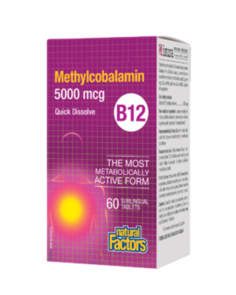 Vitamin B12 is a soluble vitamin necessary for energy production; for nervous system function as it is needed to produce myelin, the fatty matter that forms a protective sheath around nerves; for the production of acetylcholine, a neurotransmitter that helps with retention and learning; for the synthesis of red blood cells; for producing the genetic materials, DNA and RNA. It can help psychological state and give you energy.