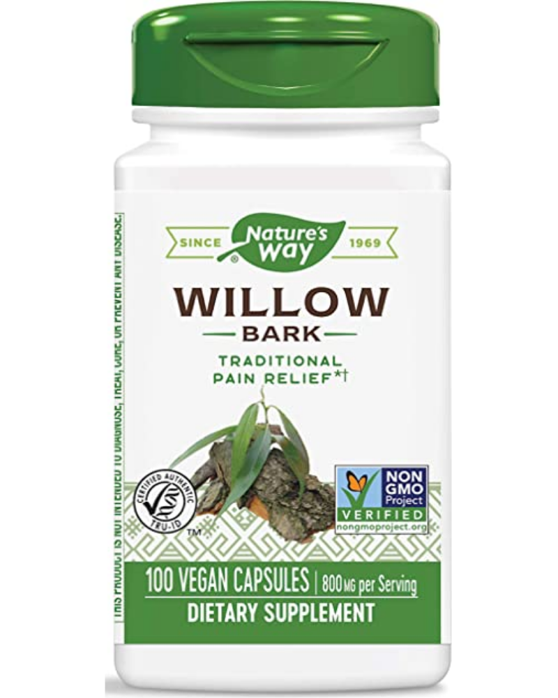 White Willow extract is standardized to 15% salicin.  Salicin is a natural compound with some structural similarity to acetylsalicylic acid but with more gentle release in the body. It is extracted from the inner bark of the tree. It can be used to reduce inflammation and generalized pains such as headaches, toothaches and musculoskeletal pain.