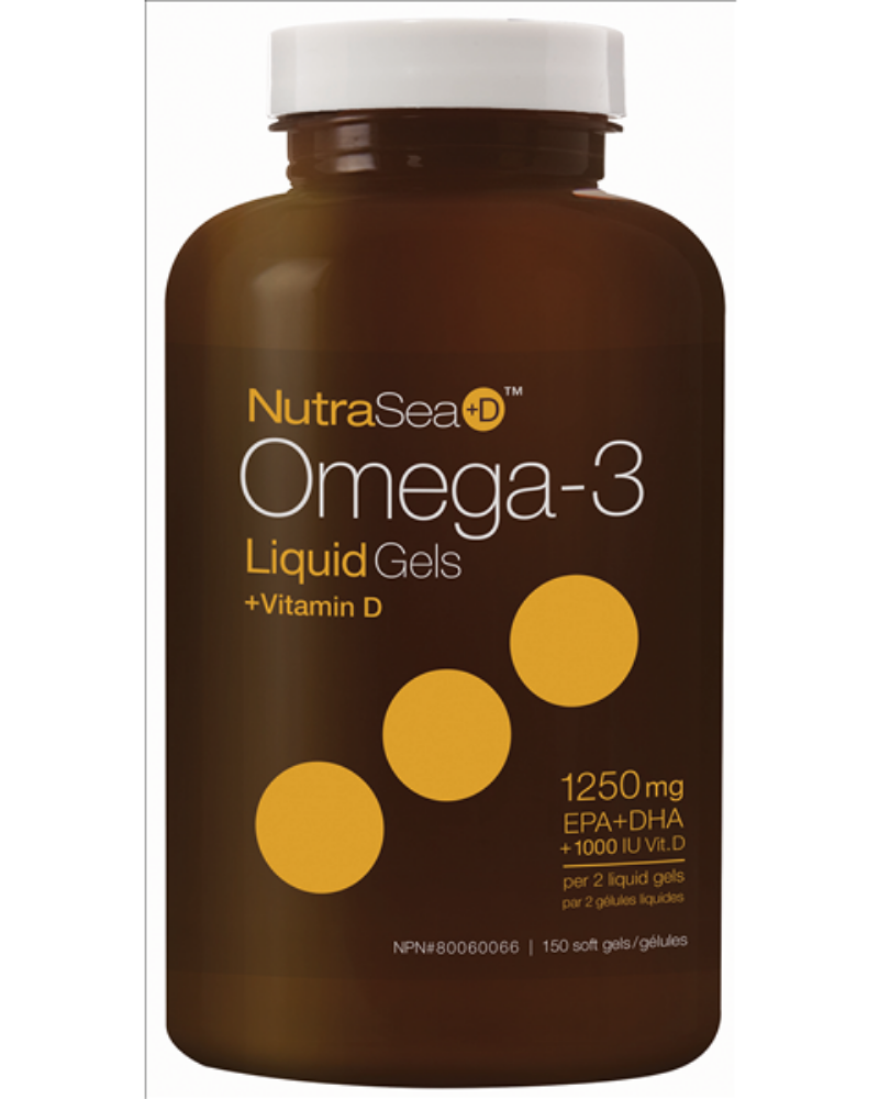 If you’re looking for a balanced omega-3 supplement combined with the benefits of 1000IU of vitamin D, try NutraSea+D. In addition to the maintenance of overall good health, cardiovascular health, and brain function, the added boost of vitamin-D promotes healthy bones and teeth. It’s also beneficial for the development of the brain, eyes, and nerves in children and adolescents.