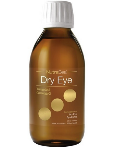 NutraSea Dry Eye is a targeted omega-3 formulated for dry eye syndrome. Providing 1200 mg of EPA, 300 mg of DHA, and 150 mg of GLA to help relieve the symptoms of dry eye syndrome. Just one teaspoon a day in a delicious citrus flavour.