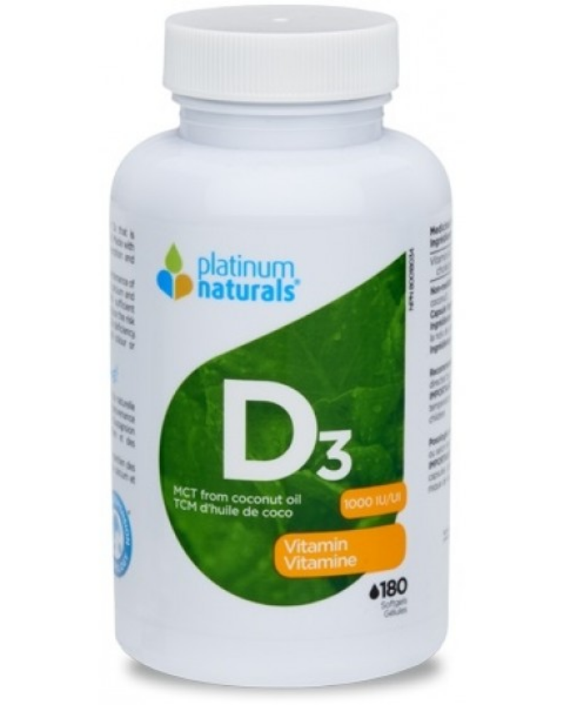 ﻿Platinum Naturals Vitamin D3 is a natural vitamin D3 that is suspended in medium chain triglycerides from coconut. Made with Omega Suspension Technology: for better absorption and results you can feel.