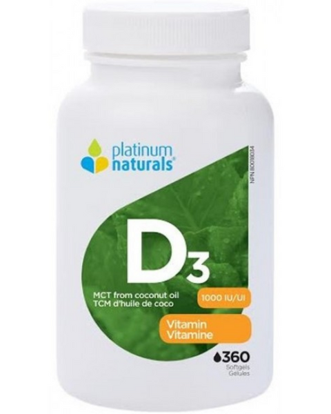 ﻿Platinum Naturals Vitamin D3 is a natural vitamin D3 that is suspended in medium chain triglycerides from coconut. Made with Omega Suspension Technology: for better absorption and results you can feel.