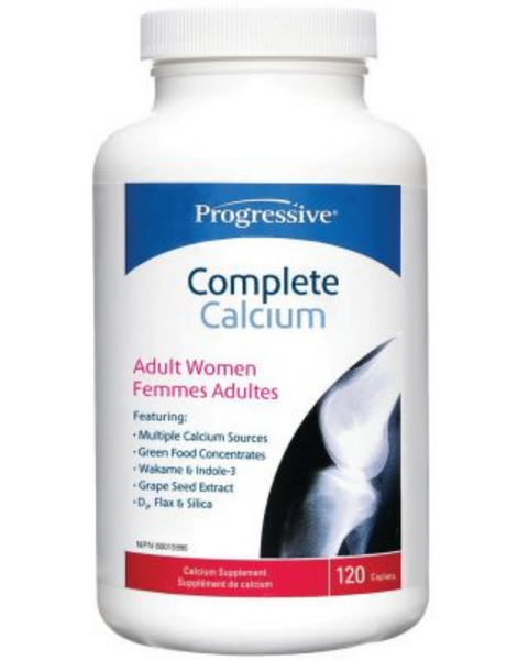 Progressive Complete Calcium for Adult Women supports your bones, skin, teeth, gums and muscles by defending against the depletion of calcium stores due to stress and hormonal imbalances.
