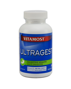UltraGest™ - 100 Tabs - is a broad spectrum digestive enzyme supplement.  Its hydrochloric acid content improves digestion in the stomach.  Its bile content emulsifies fats so that lipase enzymes can go to work on them (a must for those with no gallbladder). 