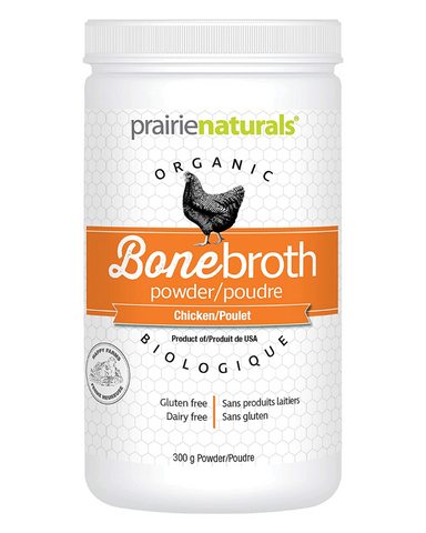 Prairie Naturals is introducing 100% Organic Bone Broth Protein, available in both chicken and beef. The bones used in making our 100% Organic Beef/Chicken Bone Broth Protein are from grass-fed, grass finished cattle and free-range chickens.