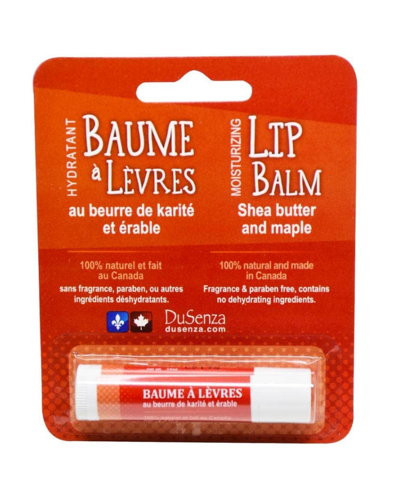 Moisturizing Shea Butter and Maple Lip Balm  100% natural, does not contain any fragrance, paraben or dehydrating ingredients.