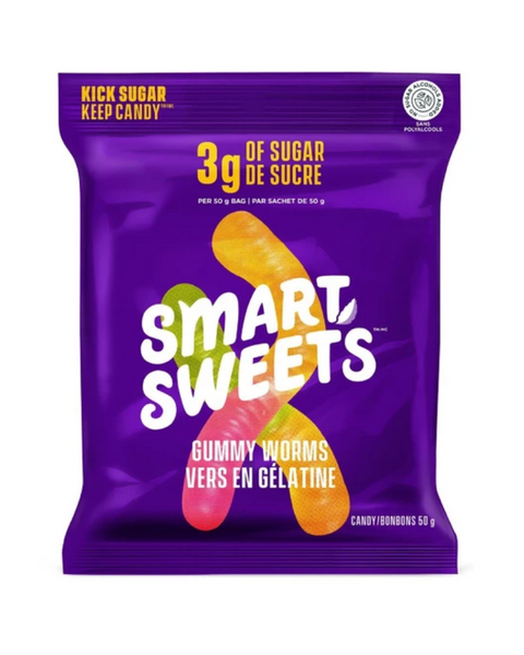 Gummy Worms are back and even better than before! We heard your feedback and increased the delicious fruity flavors and bumped up the juicy texture. Enjoy delicious #KickSugar Gummy Worms that come in a mix of 3 flavour combos per bag: blue raspberry + cherry, pink lemonade + peach and strawberry + pineapple. These wiggly, stretchy and delicious Gummy Worms are on #TeamSweet. 