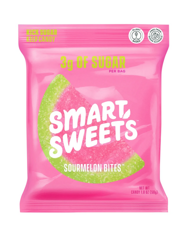 Your top requested #KickSugar candy is here! We’ve innovated juicy, delicious plant-based Sourmelon Bites! Pucker up, they have a sour punch (and we mean it!).  We’ve innovated plant-based Sourmelon Bites with our pinky promise: delicious candy with no sugar alcohols, artificial sweeteners and added sugar.