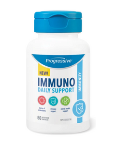 Progressive® Immuno Daily Support is a daily immune support supplement that contains beta-glucans, vitamin C, and zinc to help you maintain a healthy immune system. Take Immuno Daily Support on a regular basis for optimal health.