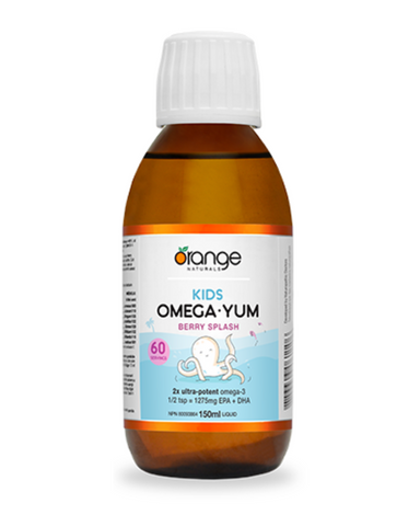 Omega-3 essential fatty acids are beneficial for good health and supporting brain function in kids! Little hearts will break when you run out of Omega Yum Berry Splash – that’s because it’s ‘berry, berry good’! We are even so bold to say it’s the most delicious tasting fish oil your lil’ ones will ever taste.