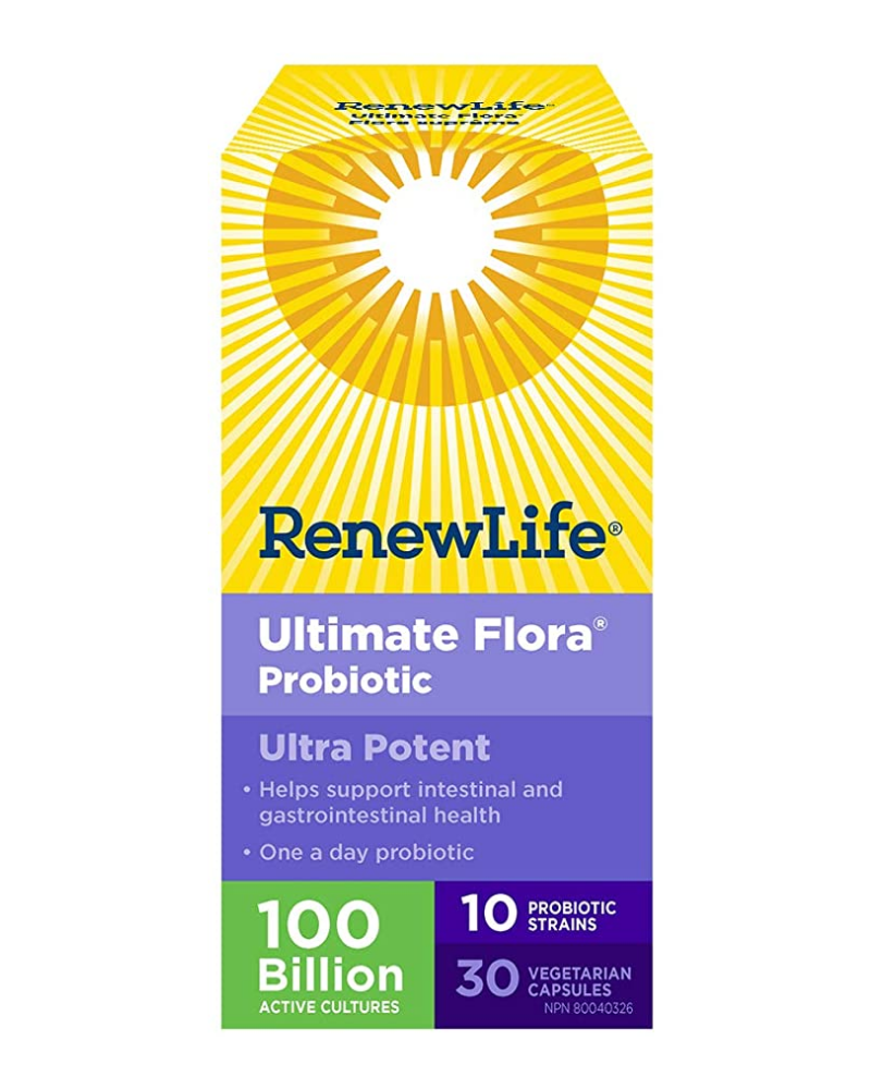 Ultimate Flora® Ultra Potent 100 Billion is a one-a-day probiotic that helps support effects from antibiotic use.