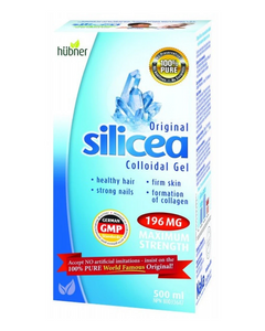 Hubner Original Silicea is different to many other silica products in a pill or capsule because it provides silica in a pure potent form. The bioavailability of Original Body Essentail Silicea Gel provides readily available silica to assist in the supporting the connective tissue, helping smooth the skin, diminish the appearance of wrinkles in ageing skin, maintain elasticity and improve the condition of hair and nails.