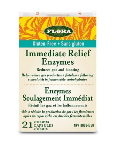 Immediate Relief Enzyme (formerly Ultimate Digestive Enzyme) helps reduce gas and bloating. It is especially suited to support starch digestion. This enzyme is great for people who have a dairy intolerance, or difficulty digesting beans and other legumes. It is ideal for people who follow more of a vegetarian diet.