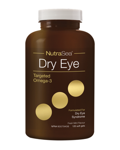 National Dry Eye Disease Guidelines for Canadian Optometrists now include EPA, DHA, and GLA as a management strategy for chronic dry eye. NutraSea Dry Eye Targeted Omega-3 is formulated to help relieve and improve dry eye symptoms, including support for proper tear function. Provides 1500 mg of EPA+DHA and 150 mg of GLA. Four soft gels a day in a delicious fresh mint flavour.