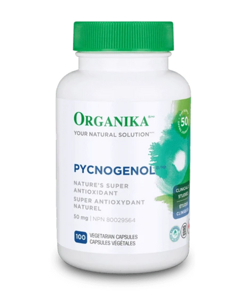 Protection from pine!  Pycnogenol, derived from the bark of pine trees from France, is a source of very potent polyphenols including procyanidins and phenolic acids. These phytonutrients are produced by plants as defense mechanisms against pathogens and predators. Passing these along to you makes this nature’s super antioxidant!