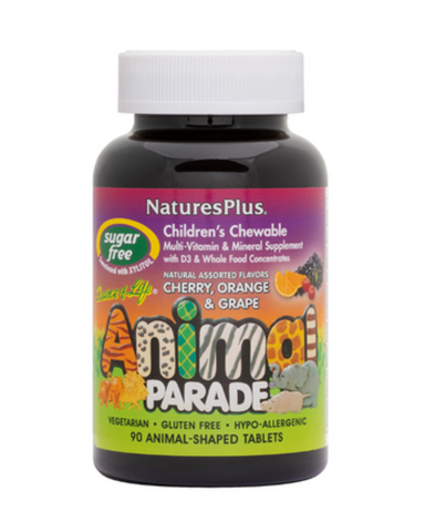 For more than 20 years, the name Animal Parade® has stood for the ultimate in childrens nutritional supplements, with cutting-edge natural nutrition and the award-winning, delicious flavors and varieties that kids love! Now, for parents who wish to limit their childrens intake of sugar, NaturesPlus is proud to offer a new choice: Animal Parade SUGAR FREE, sweetened with tooth-friendly xylitol!