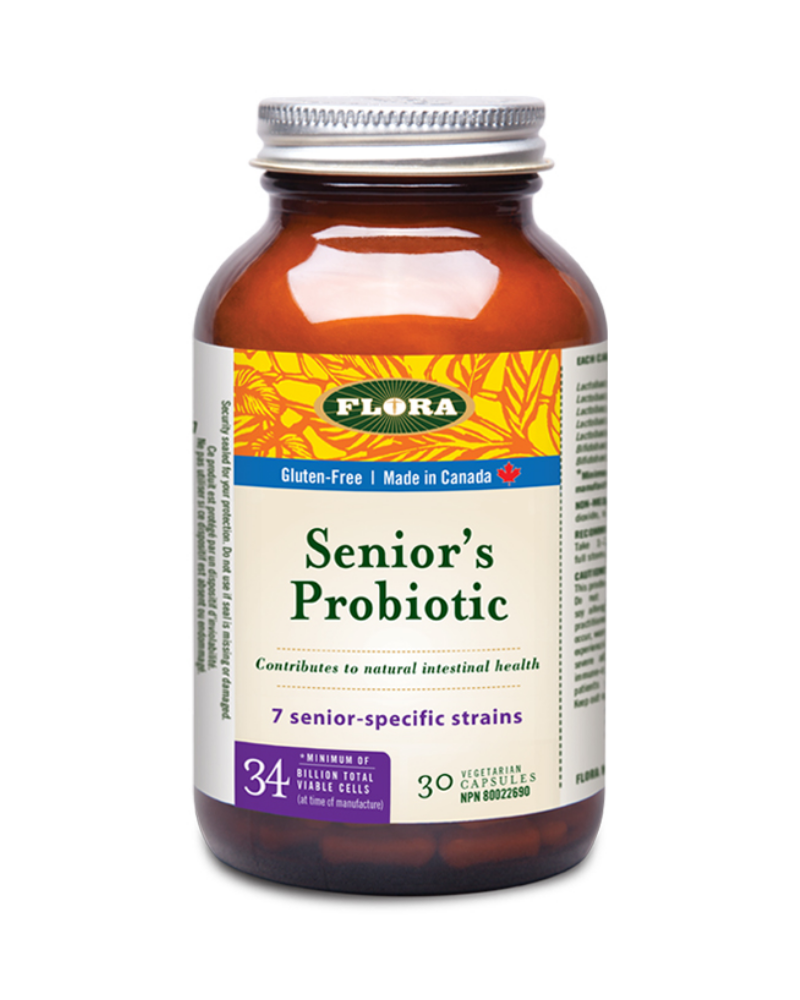 The needs of our digestive system change as we age. That’s why Flora created a probiotic blend to meet the specific digestive needs of seniors. Lifestyle and environmental factors can compromise the digestive system, but adding probiotics into the dietary mix can help boost the good bacteria, keeping the bad in balance and helping to maintain a healthy microflora, naturally. 