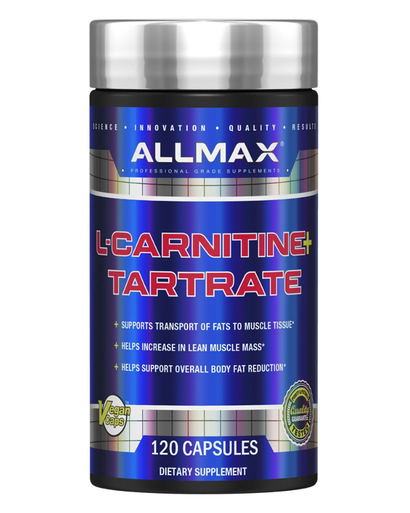 ALLMAX introduces L-Carnitine Capsules in the form of L-Carnitine L-Tartrate (LCLT), one of the world’s most bio-available forms of L-Carnitine supplementation.  L-Carnitine is essential for transporting long-chain fats into the cell (mitochondria). L-Carnitine taps into your fat supply and may provide support to burn it as fuel, resulting in increased energy. Without L-Carnitine, these fats cannot be burned for energy and are instead shunted to stored body fat.