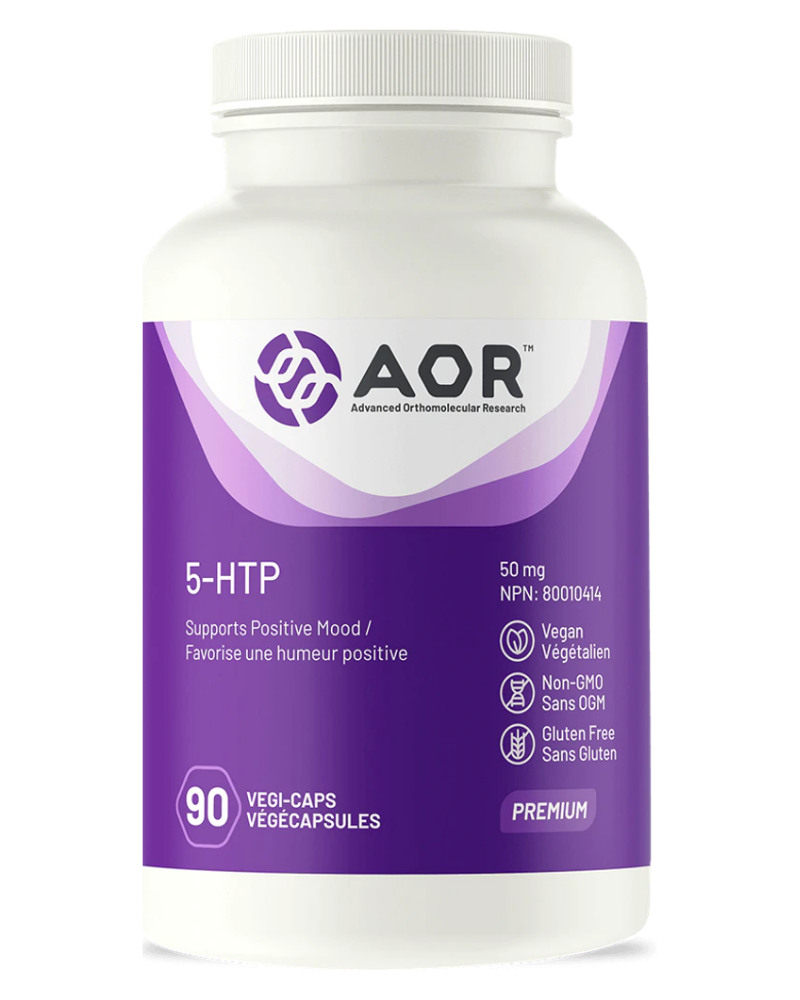 5-HTP stands for L-5-hydroxytryptophan, which comes from the amino acid tryptophan found in many proteins and the seeds of an African plant known as Griffonia simplicifolia. 5-HTP is primarily used to support mood through its ability to increase serotonin – the neurotransmitter associated with happiness – and the neurohormone melatonin. It can also be used for several conditions where serotonin is believed to play an important role.