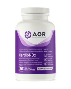  AOR’s NOx family of products are designed to enhance the production of nitric oxide in combination with well-studied nutrients. CardioNOx contains Coenzyme Q10 and potassium nitrate, a precursor to nitric oxide, both of which are highly important nutrients for cardiovascular support.
