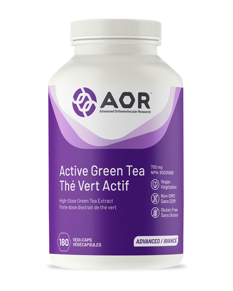 Green tea provides powerful antioxidants, promotes longevity, cardiovascular health, healthy weight management, healthy cellular growth & differentiation, liver health, and more. AOR™ Active Green Tea is a high-potency standardized extract of green tea, high in epigallocatechin gallate (EgCG), believed to be the key phytonutrient responsible for green tea’s health benefits. 