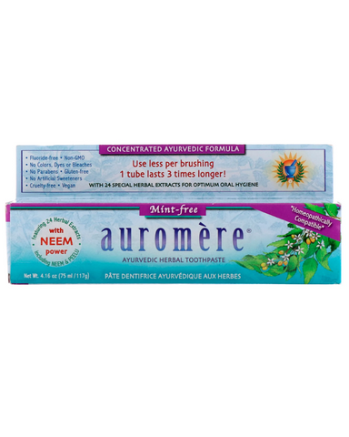Homeopathically compatible containing no mint, eucalyptus, or menthol.  Naturally sweetened with licorice root for a pleasant experience.  Contains 24 special herbal extracts for optimum oral hygiene, including Neem and Peelu