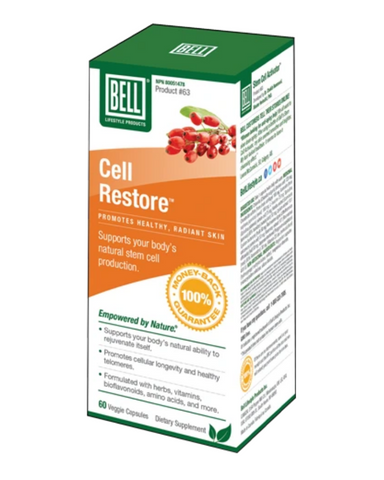 Cell Restore™ helps activate millions of stem cells from your own bone marrow naturally. The increase in stem cells released from the bone marrow into the blood stream have the potential to become other types of tissue cells with specialized functions. Stem cells are able to become heart cells, liver cells or any other organ's cells. Located everywhere in our body, stem cells are even under our skin, layered between the epidermis and dermis.