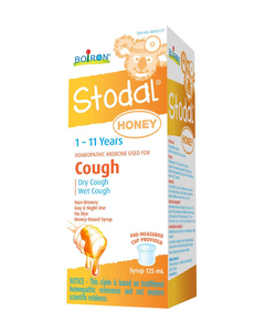 Boiron Stodal Children Honey is a homeopathic medicine used for the relief of dry or wet cough.