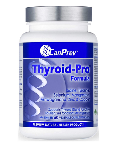 Normal thyroid function is dependent on the presence of many trace elements for both the synthesis and metabolism of thyroid hormones. Thyroid-Pro is specially formulated with a blend of essential minerals to support thyroid function and help prevent iodine deficiency. In addition to providing an adaptogenic herb for stress support, Thyroid-Pro contains L-tyrosine and key cofactors necessary for the enzymatic production of the thyroid hormones, triiodothyronine (T3) ￼￼and thyroxine (T4).