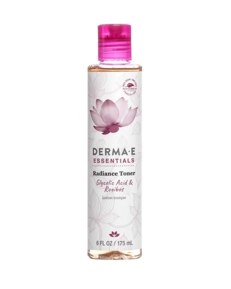 Derma-E Radiance Toner is alcohol-free, exfoliating beauty toner helps to tone and brighten for a soft, smooth and luminous appearance. Glycolic Acid helps to remove dead skin cells for younger-looking skin while an exceptional blend of botanicals including Rooibos and Rosehip extracts help to revive skin for a fresh, radiant complexion.