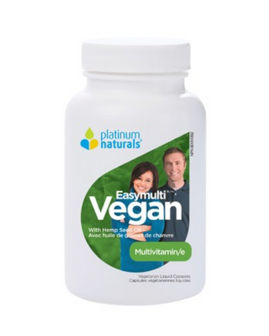 Easymulti Vegan is a comprehensive multivitamin that features flax seed oil, iron, B12 and vitamin D to complement a vegan and vegetarian lifestyle.