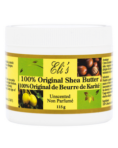 Eli's 100% Original Shea Butter is the ﻿Unique body therapeutic agent and moisturizer. Therapy for severe dryness, cracks, scares, stretch marks, blemishes, wrinkles, acne, eczema, skin allergies, insect bites, sunburn, frostbite, cuts, dermatitis and swelling. It nourishes, rejuvenates, and beautifies the skin.