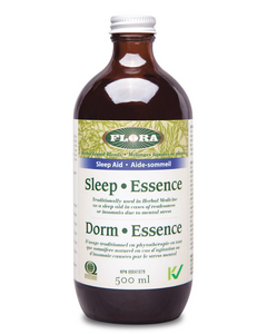 This liquid herbal sleep aid eases restlessness and promotes a restful sleep. Sleep•Essence is a powerful combination of organic chamomile flower, lemon balm, linden flower, passionflower, skullcap, and lavender designed to ease sleeplessness and insomnia. This liquid herbal blend is organic, non-GMO, gluten-free, kosher and vegan, not to mention delicious tasting.