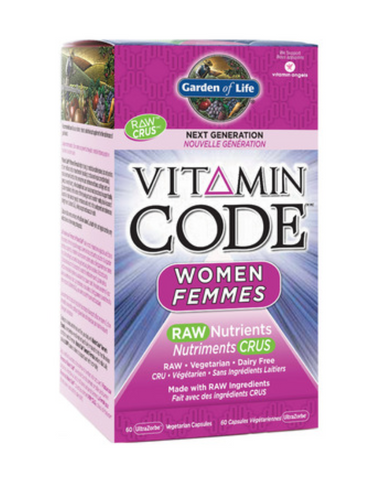 Go beyond vitamins and minerals and feed your body with Vitamin Code Women’s Formula, a comprehensive multi-nutrient specifically formulated to help meet the unique nutritional needs of women. Vitamin Code Women’s Formula contains individually cultivated RAW sourced nutrients, to support your health and vitality.