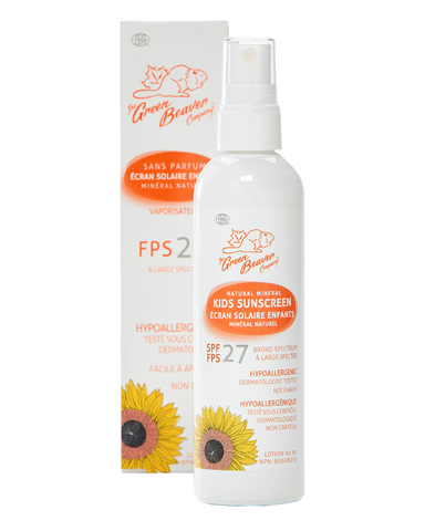 This hypoallergenic sunscreen is the perfect chemical-free solution to sun protection for children. Light and fragrance-free, this spray is gentle on the skin but fierce in its protection. With vegan, gluten-free and Organic Certified ingredients, it’ll leave your little girl or boy with skin that is soft, safe, and healthy too. If swimming or sweating, please use with a water resistant sunscreen.