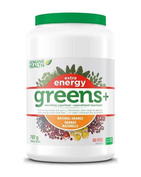 Just one scoop daily provides immediate, long-lasting energy, along with essential nutrients for a healthier, energized body – naturally. Formulated with the synergistic blend of naturally energizing greens+, plus taurine and naturally occurring caffeine from kola nut.