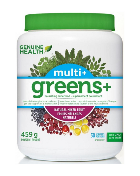 Just one scoop provides a full serving of greens+ that’s rich in phytonutrients and antioxidants, PLUS the convenience of a superior quality, high potency multi-vitamin/mineral supplement. Benefits of taking greens+ multi+ include a healthy immune system, antioxidant protection against free radical damage, healthy, efficient metabolism, cardiovascular support, and proper bone development and function.