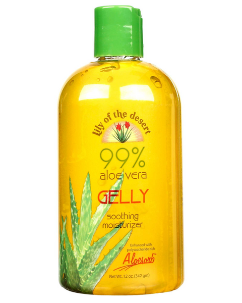 Lily of the Desert’s 99% Aloe Vera Gelly is free from artificial color and fragrance, and provides relief from sunburns, minor cuts, burns, insect bites, cold sores, rashes, and other skin irritations. It can also be used as a soothing moisturizer for sensitive skin.