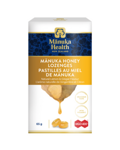 Manuka Health Manuka Honey Lozenges with Natural Lemon and Ginger Flavour.