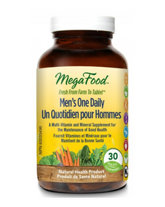 MegaFood® Men’s One Daily is specifically formulated without iron to support the health and wellbeing of men. (Iron is not recommended for men unless specifically directed by their healthcare practitioner.) Our convenient, once-daily multi nourishes the whole body and is gentle enough to take on an empty stomach.