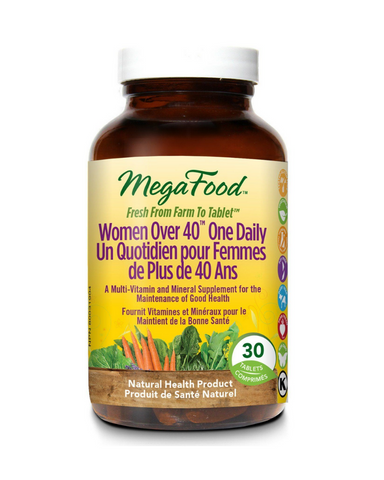 Wherever the story takes you, MegaFood® Women Over 40™ One Daily will be there. It’s an easy, once-daily multi that meets your unique nutritional needs—with 4.5 mg of iron to replenish stores lost during menstruation, FoodState® B vitamins to support healthy energy production, and biotin, beta carotene and vitamins A, C and E for radiant (dare we say enviable?) hair, skin and nails.