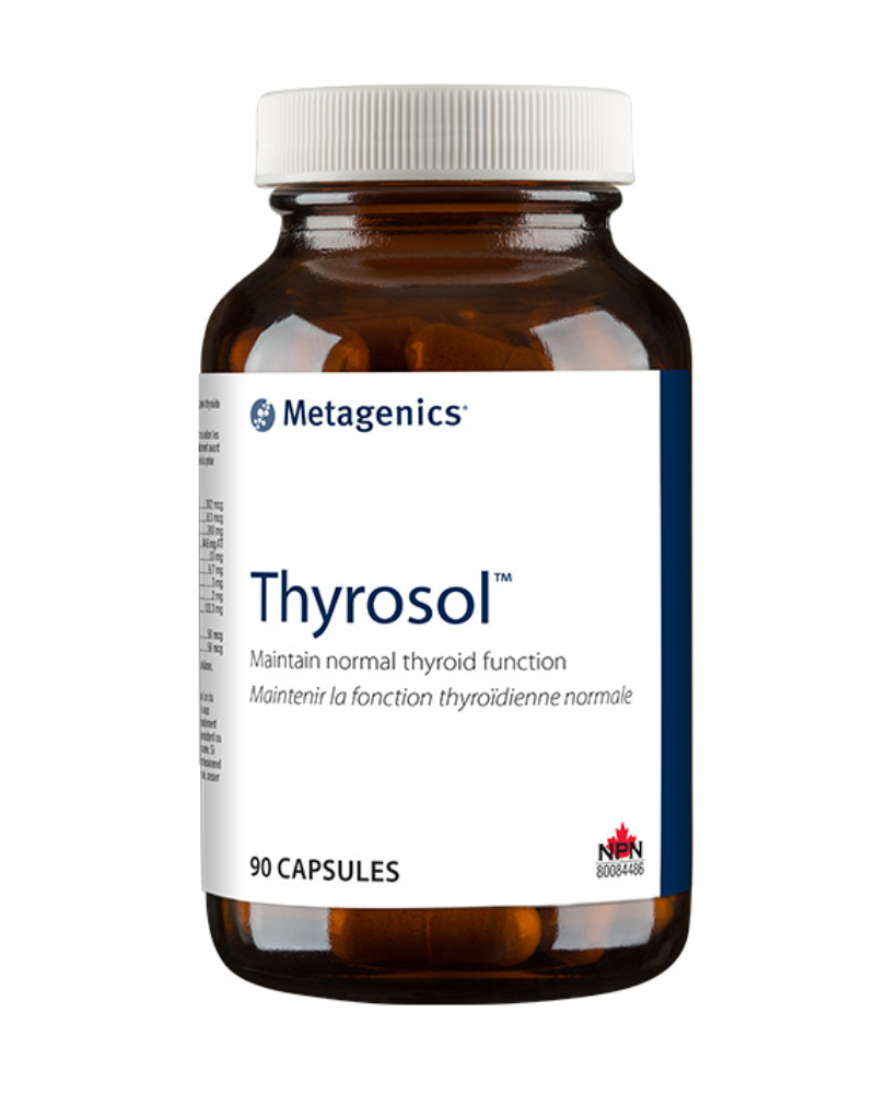 Thyrosol is an exciting multi-faceted formula featuring targeted nutrients that promote healthy thyroid function.